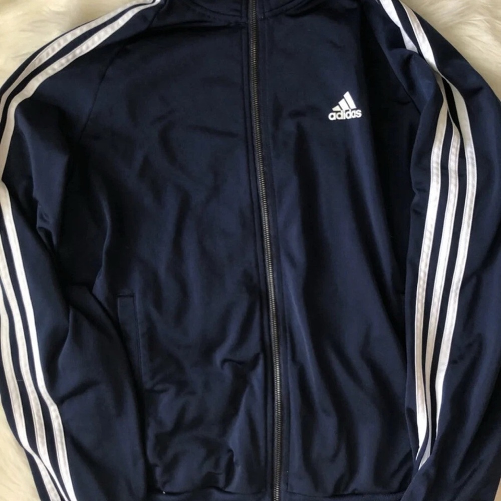 Adidas Men's Navy Blue Track Jacket